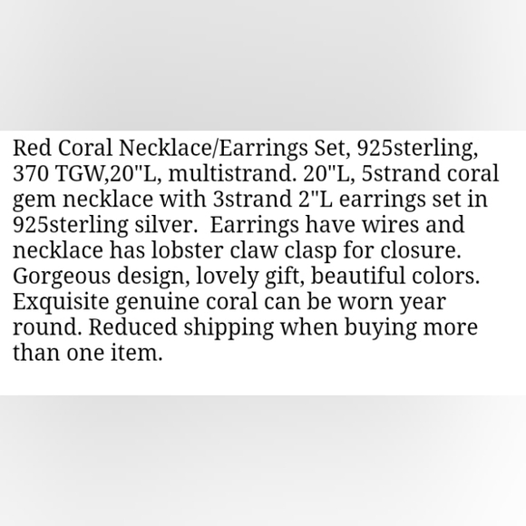 🔥✨️925 SS GENUINE ENHANCED PINK CORAL 5 STRAND NECKLACE ✨️ - Picture 6 of 6